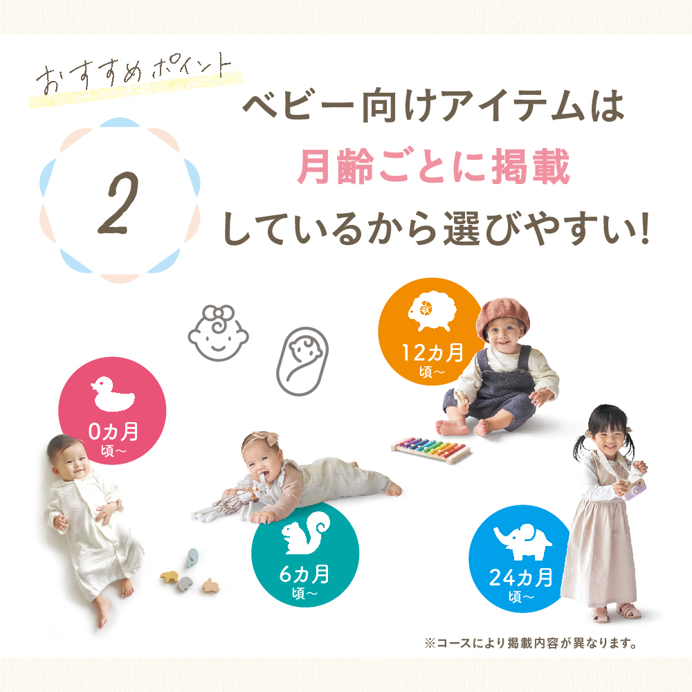 出産祝い用カタログギフト｜えらんで｜にこにこコース 11,990円（税込