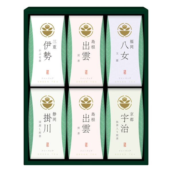 茶の国めぐり 茶水詮　緑茶ティーバッグ詰合せ★