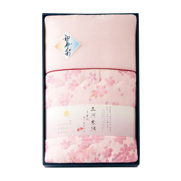 三河木綿 ダブルガーゼ肌布団1枚 ピンク
