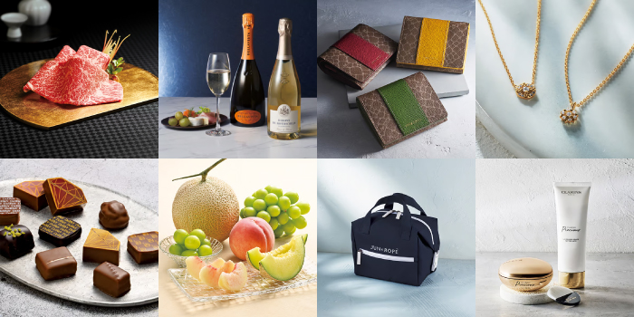 グルメ、雑貨、体験ギフトなど、実際に選べる多彩な商品の掲載例