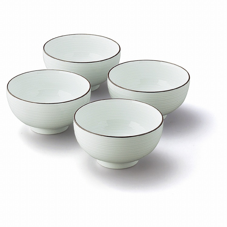 白山陶器 和食器 おしゃれ 波佐見焼 汁碗 白磁千段 natural69
