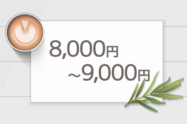 8,000～9,000円